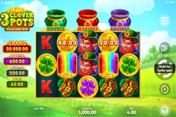 3 Clover Pots Slot Game Screenshot Image