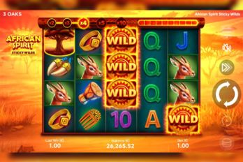 African Spirit Sticky Wilds Slot Game Screenshot Image