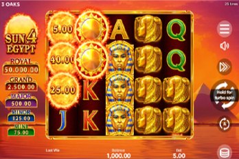 Sun of Egypt 4 Slot Game Screenshot Image