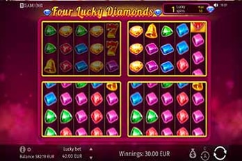 Four Lucky Diamonds Slot Game Screenshot Image