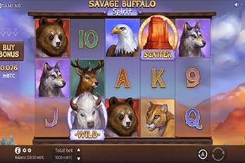 Savage Buffalo Spirit Megaways Slot Game Screenshot Image