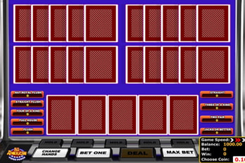 Multihand All American Poker Video Poker Screenshot Image