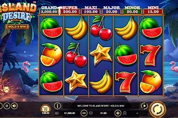 Island Desire Hold and Win Slot Game Screenshot Image