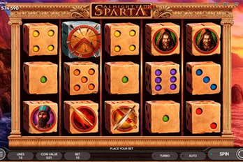 Almighty Sparta Dice Slot Game Screenshot Image