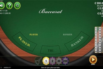 Baccarat Table Game Screenshot Image