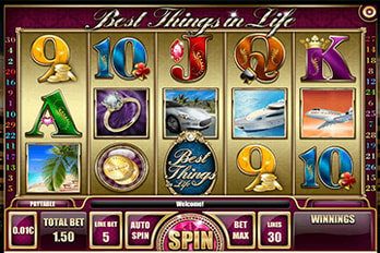 Best Things In Life Slot Game Screenshot Image