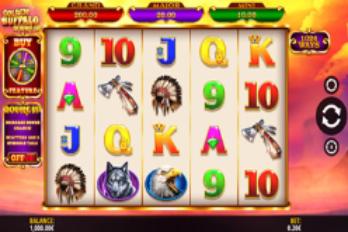 iSoftBet Golden Buffalo Double Up Slot Game Screenshot Image