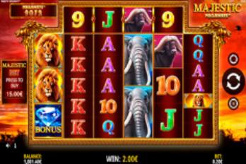 iSoftBet Majestic Megaways Slot Game Screenshot Image