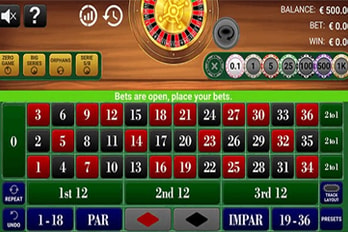 European Roulette Table Game Screenshot Image