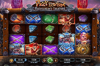 Piggy Ironside: Muspelheim's Treasure Slot Game Screenshot Image