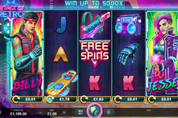 Attack on Retro Slot Game Screenshot Image