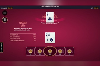 Classic Blackjack Poker Side Bets Table Game Screenshot Image