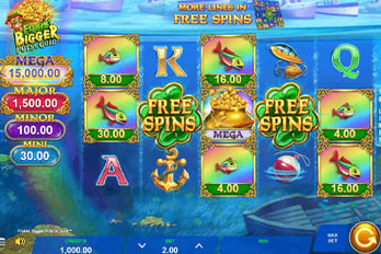 Fishin' Bigger Pots of Gold Slot Game Screenshot Image