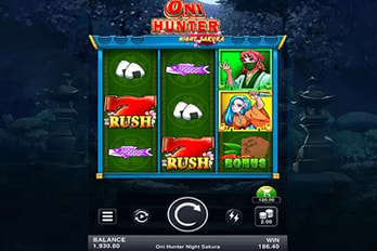 Oni Hunter: Night Sakura Slot Game Screenshot Image