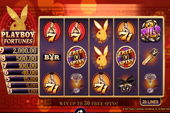 Playboy Fortunes Slot Game Screenshot Image