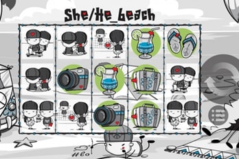 She/He Beach Slot Game Screenshot Image