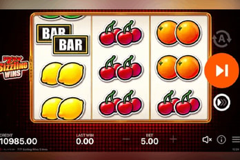 777 Sizzling Wins: 3x3 5 Lines Slot Game Screenshot Image