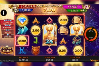 Age of the Gods: Helios Slot Game Screenshot Image
