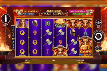 Age of the Gods: Maze Keeper Slot Game Screenshot Image