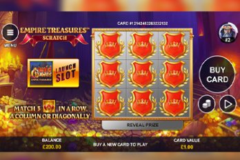 Empire Treasures Scratch Scratch Game Screenshot Image