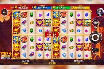 Fire 4: Ca$h Collect Quattro Slot Game Screenshot Image