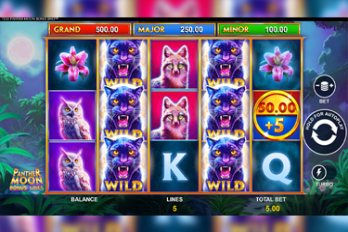 Panther Moon: Bonus Lines Slot Game Screenshot Image