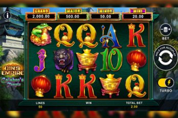 Qin's Empire: Caishen's Temple Slot Game Screenshot Image