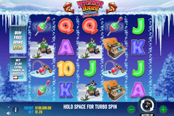 Bigger Bass Blizzard Christmas Catch Slot Game Screenshot Image