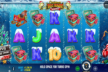 Christmas Big Bass Bonanza Slot Game Screenshot Image