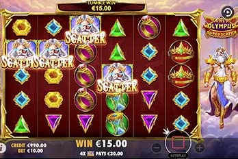 Gates of Olympus Super Scatter Slot Game Screenshot Image