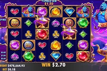 Genies Gem Bonanza Slot Game Screenshot Image