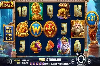 Hand of Midas 2 Slot Game Screenshot Image