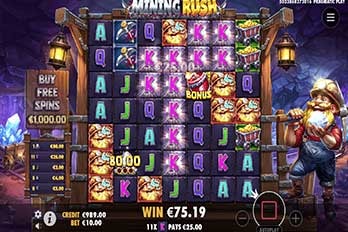 Mining Rush Slot Game Screenshot Image