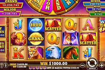 Wolf Gold 4 Pack Slot Game Screenshot Image