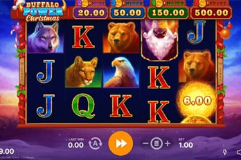 Buffalo Power: Christmas Slot Game Screenshot Image
