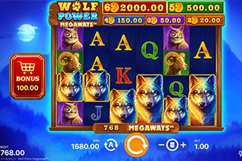 Wolf Power Megaways Slot Game Screenshot Image