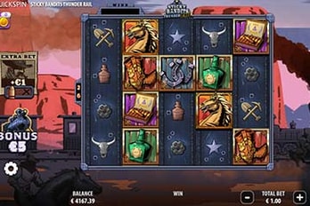 Sticky Bandits Thunder Rail Slot Game Screenshot Image