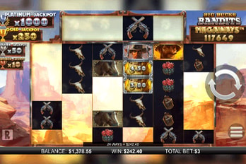 Big Bucks Bandits Megaways Slot Game Screenshot Image