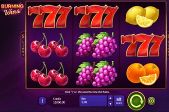 Burning Wins Classic: 5 lines Slot Game Screenshot Image