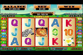 Lion's Lair Slot Game Screenshot Image