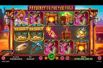 Paydirt! Go for the Gold Slot Game Screenshot Image