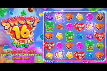 Sweet 16 Blast! Slot Game Screenshot Image