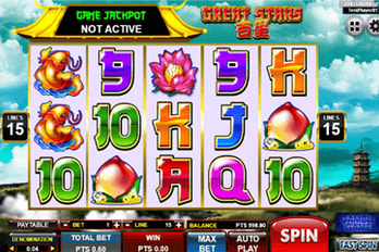 Great Stars Slot Game Screenshot Image
