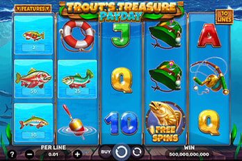 Trout's Treasure: Payday Slot Game Screenshot Image
