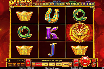 Wazdan 9 Burning Dragons Slot Game Screenshot Image