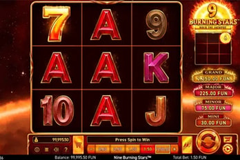 9 Burning Stars Slot Game Screenshot Image