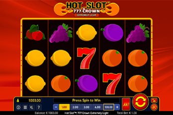 Hot Slot: 777 Crown Extremely Light Slot Game Screenshot Image