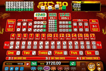 Sic Bo Dragons Table Game Screenshot Image