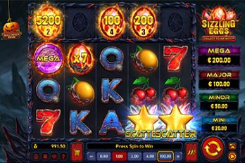 Sizzling Eggs: Halloween Edition Slot Game Screenshot Image