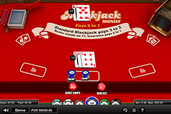 Blackjack Bonus Table Game Screenshot Image